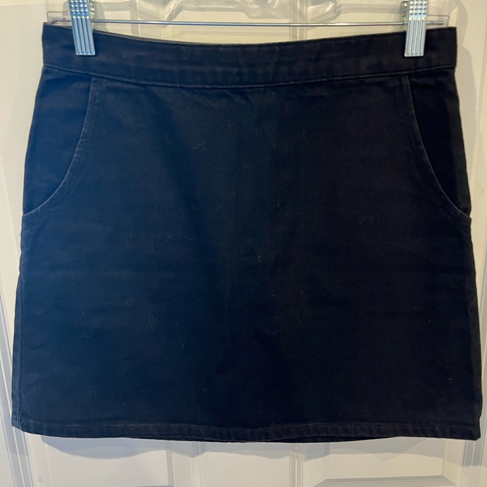 Topshop Moto Black Zip Up Mini Skirt Size W28